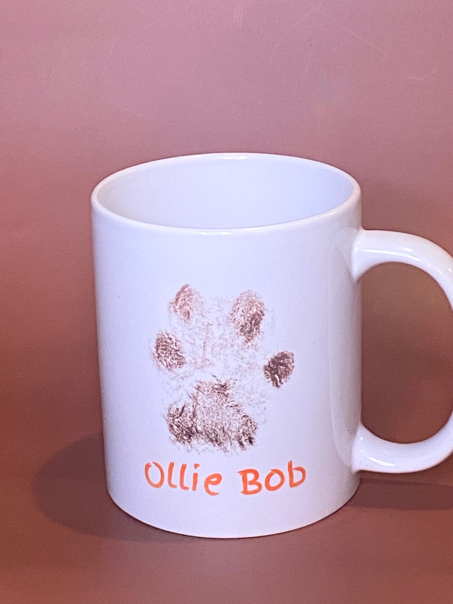 Personalised paw print mug
