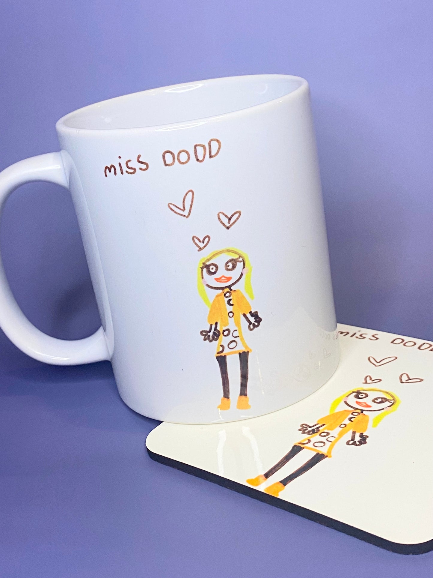 Personalised Teacher mug and coaster set