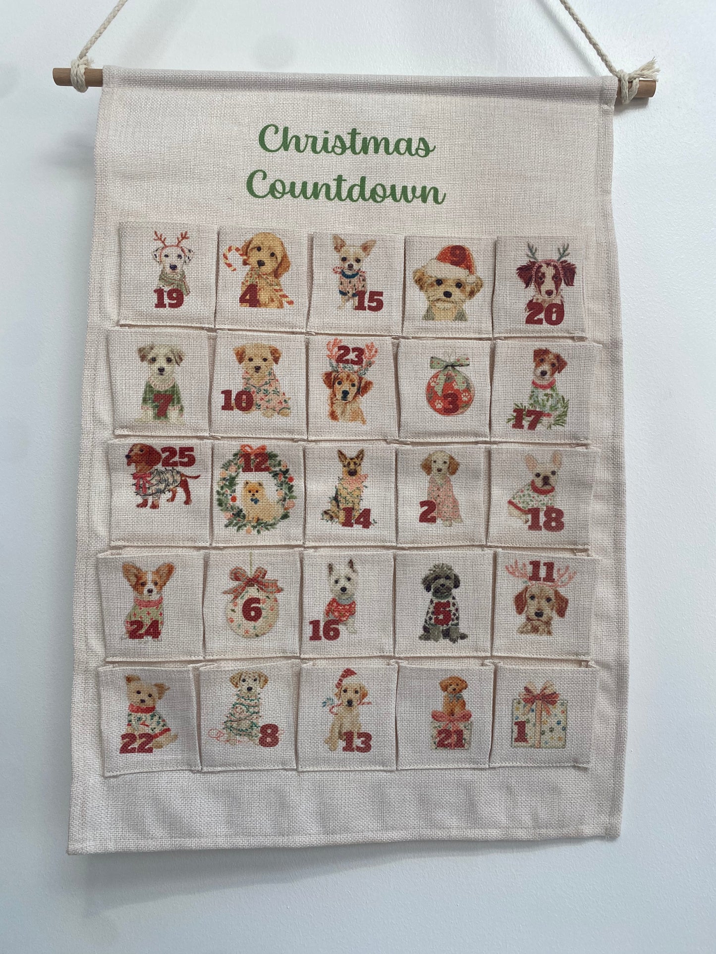 Cute dog advent calendar