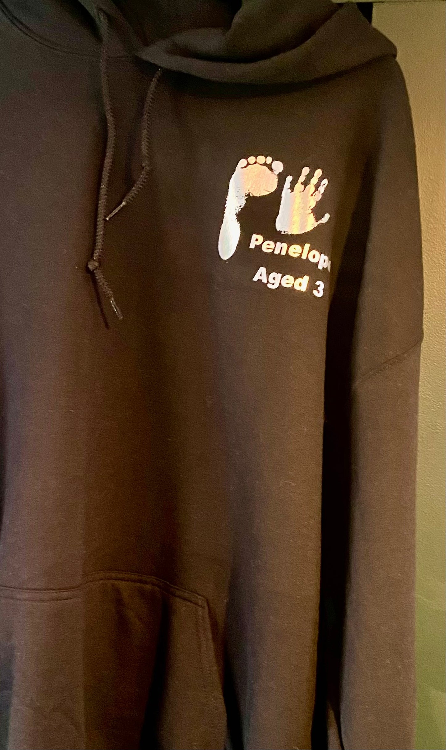 Personalised hand and foot print sweatshirt