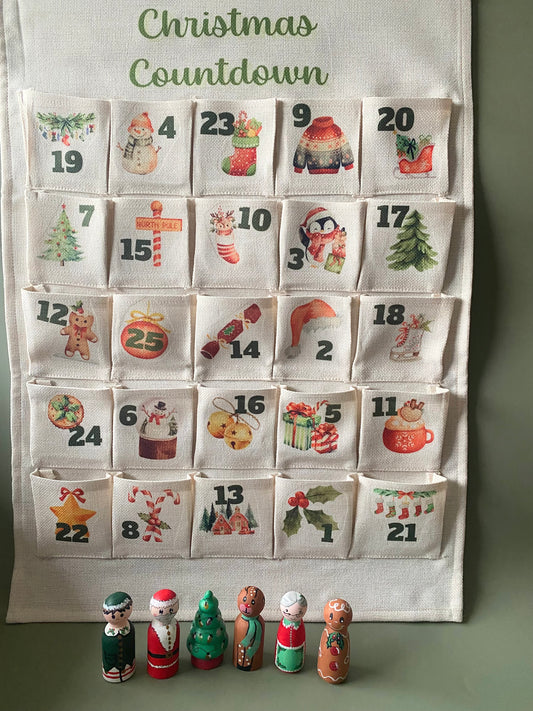 traditional advent calendar with christmas buddy set