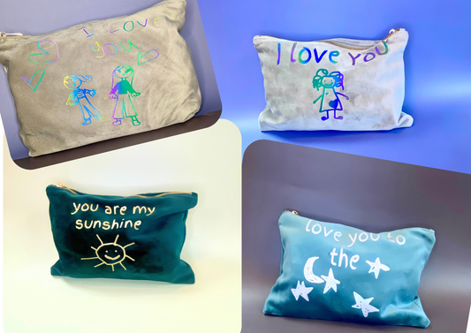 Personalised kids drawing makeup Bag